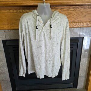 Ruff Hewn Men’s Hooded Long Sleeve – White/Cream Heather – Size XXL